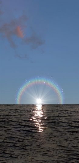 [2436x1125]海面 大海 阳光 苹果手机壁纸图片
