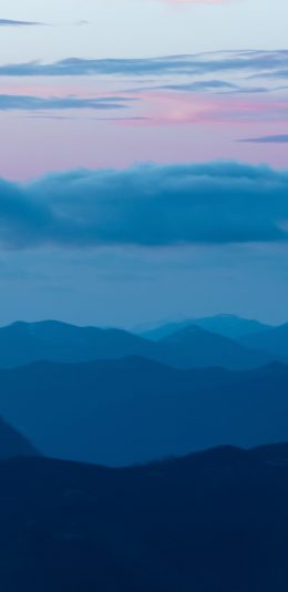 [2436x1125]渐变 群山 云彩 云层 自然 苹果手机壁纸图片