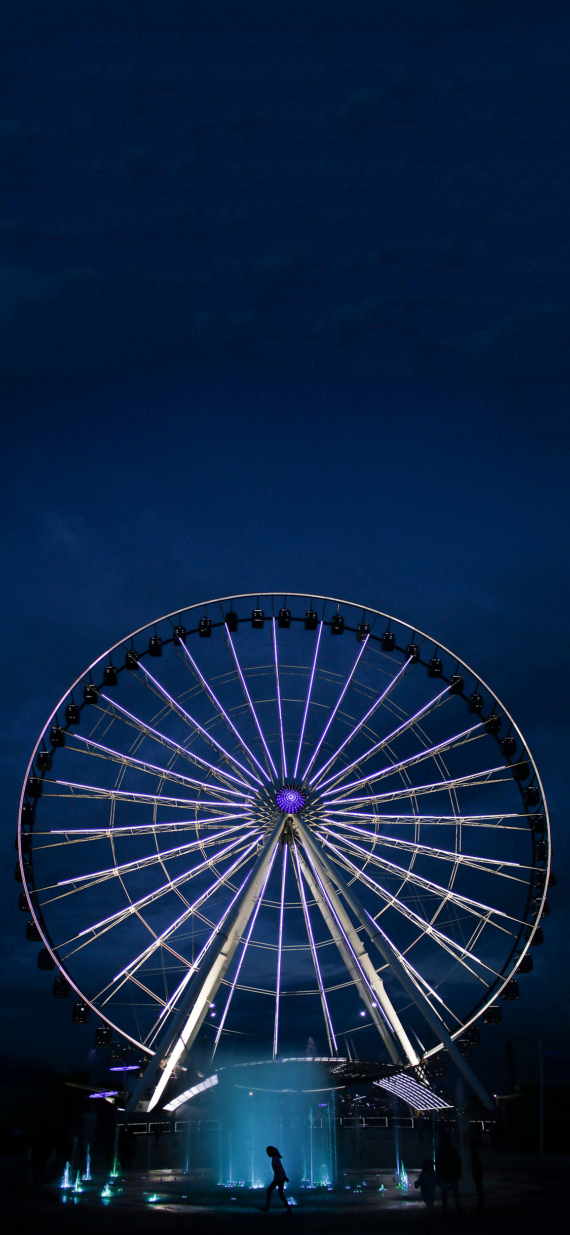[2436×1125]游乐园 娱乐设施 摩天轮 苹果手机壁纸图片