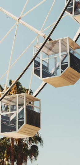 [2436x1125]游乐园 设施 摩天轮 娱乐 苹果手机壁纸图片