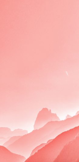 [2436x1125]滤镜 山川 粉色 曝光 苹果手机壁纸图片