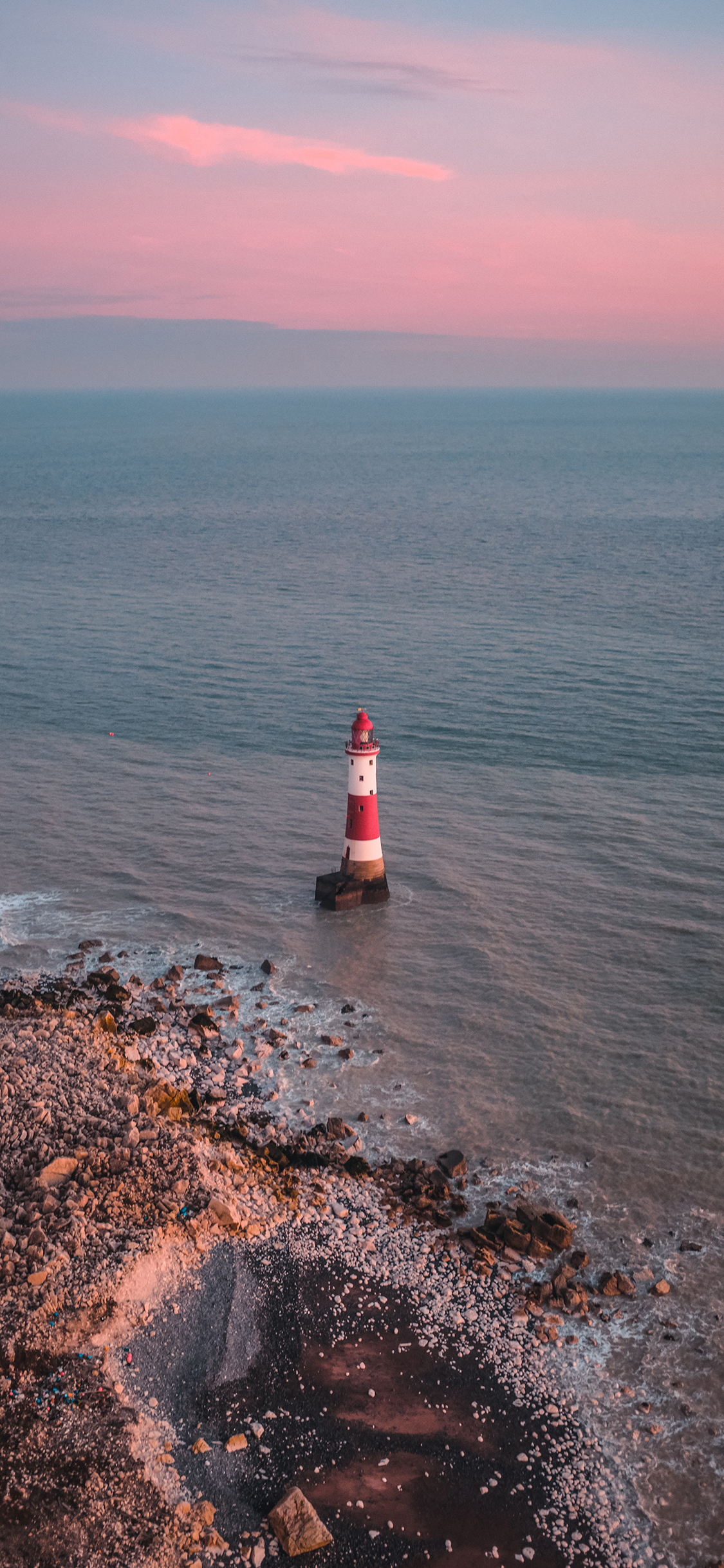 [2436×1125]灯塔 海岸 建筑 指引 苹果手机壁纸图片