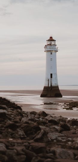 [2436x1125]灯塔 海岸 沙滩 照明 苹果手机壁纸图片