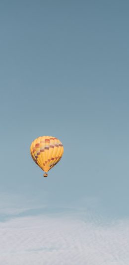 [2436x1125]热气球 休闲 蓝天 天空 苹果手机壁纸图片