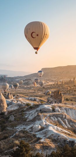 [2436x1125]热气球 地貌 景点 景观 苹果手机壁纸图片
