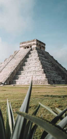 [2436x1125]玛雅库库尔坎金字塔 景点 历史文明 苹果手机壁纸图片