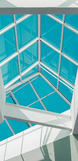 [2436x1125]空间 设计 天窗 蓝天 苹果手机壁纸图片