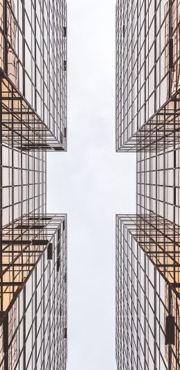 [2436x1125]结构 摩天楼 城市 建设 现代 天空 外墙 玻璃 苹果手机壁纸图片