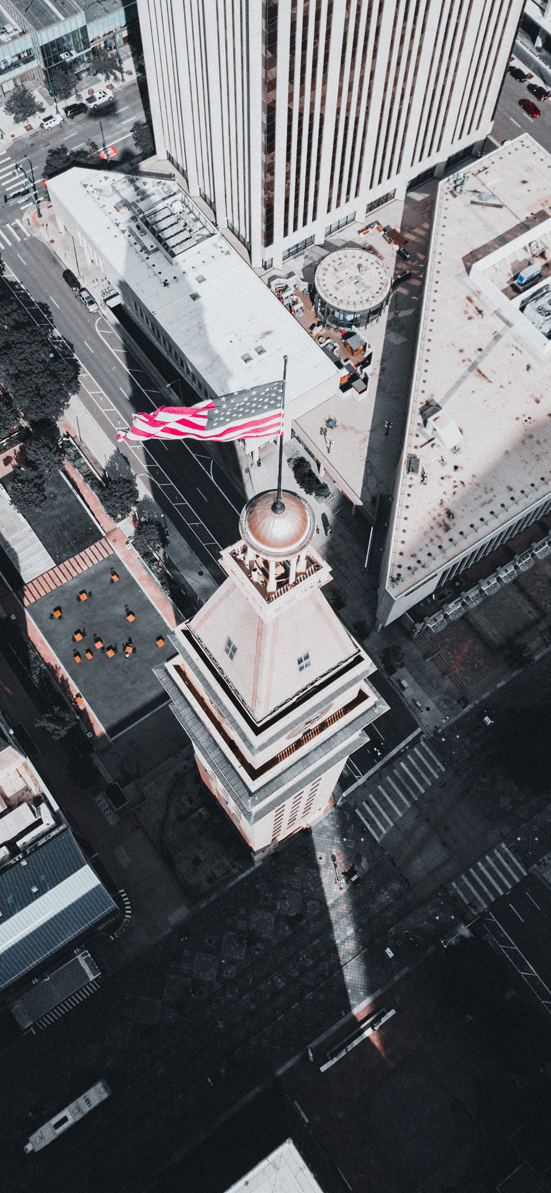 [2436×1125]美国 旗帜 建筑 国家 苹果手机壁纸图片