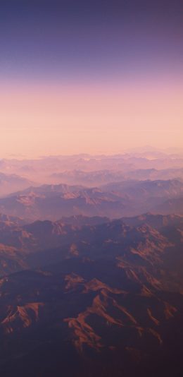 [2436x1125]群山 延绵不绝 渐变 天空 苹果手机壁纸图片