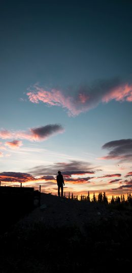 [2436x1125]自然 天空 火烧云 美景 苹果手机壁纸图片