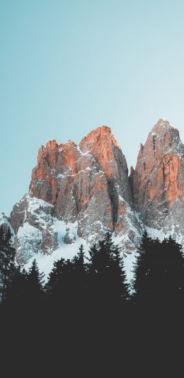 [2436x1125]自然 山峰 树木 美景 苹果手机壁纸图片