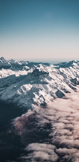 [2436x1125]自然 山峰 群山 雪山 苹果手机壁纸图片