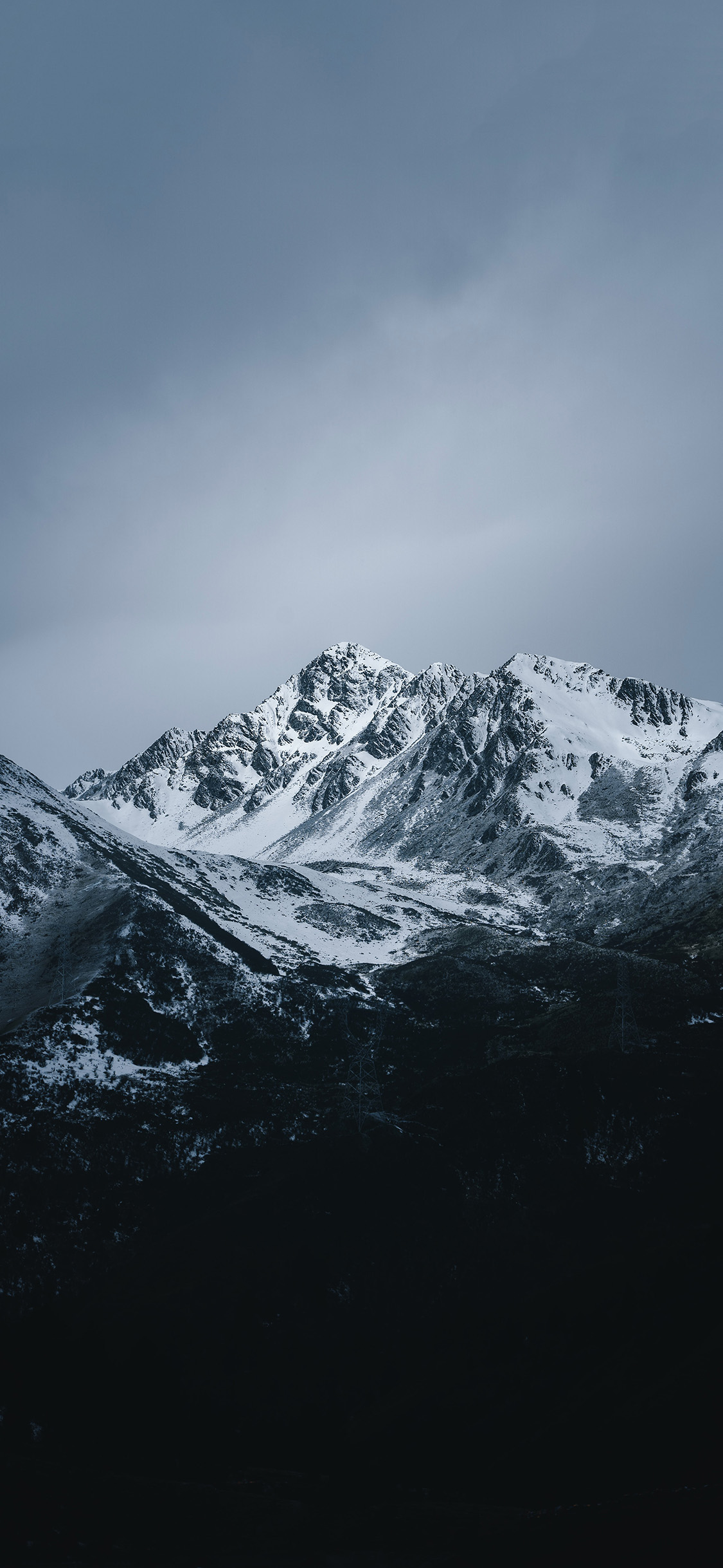 [2436×1125]自然 山峰 雪山 风景 苹果手机壁纸图片