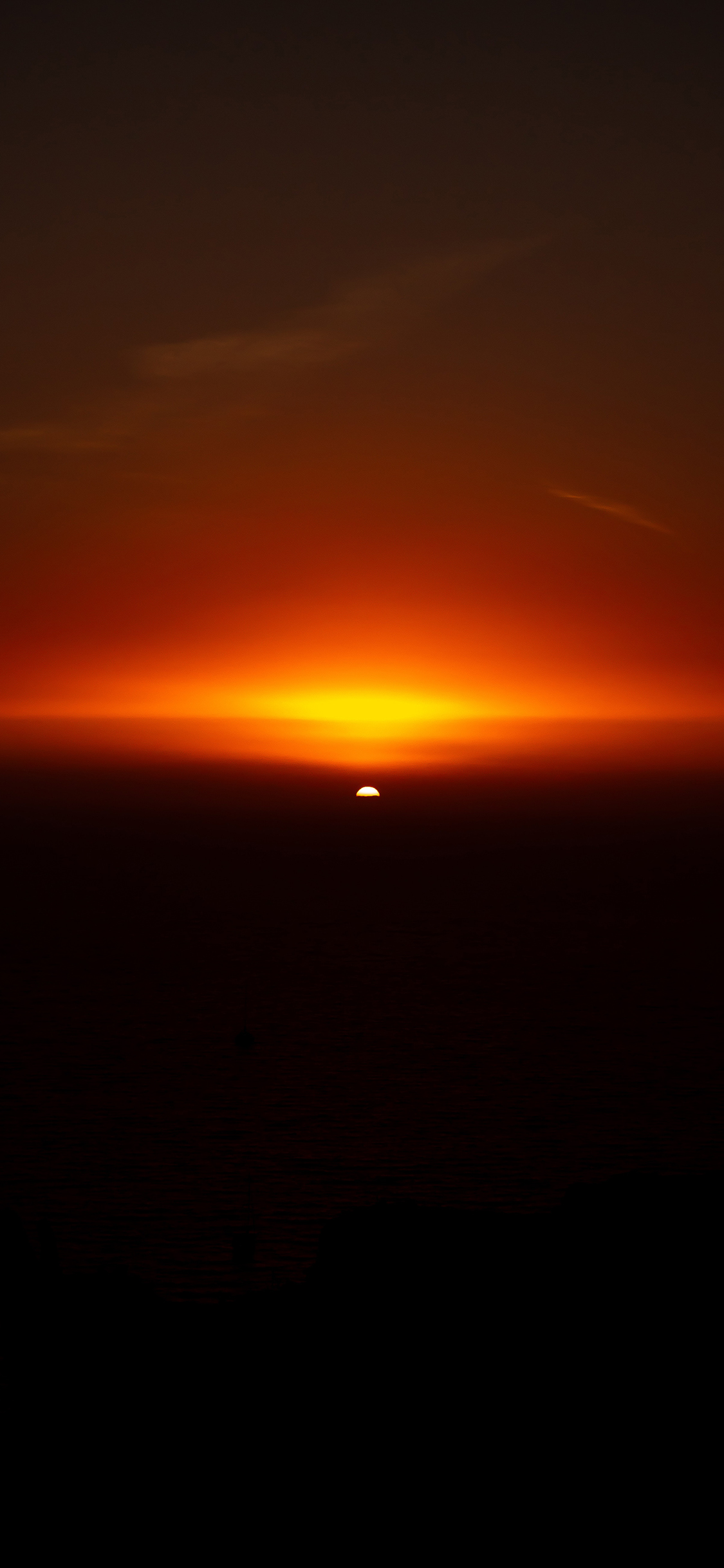 [2436×1125]自然 日出 红霞 唯美 苹果手机壁纸图片