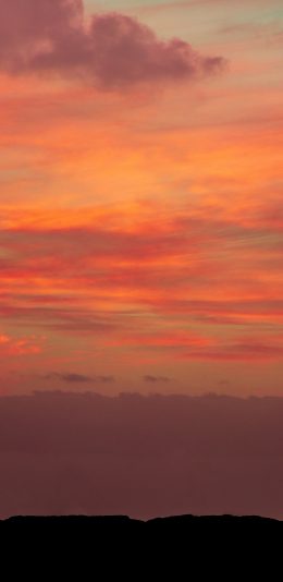 [2436x1125]自然 晚霞 红霞 唯美 苹果手机壁纸图片