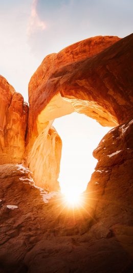 [2436x1125]自然 美景 山峰 阳光 苹果手机壁纸图片