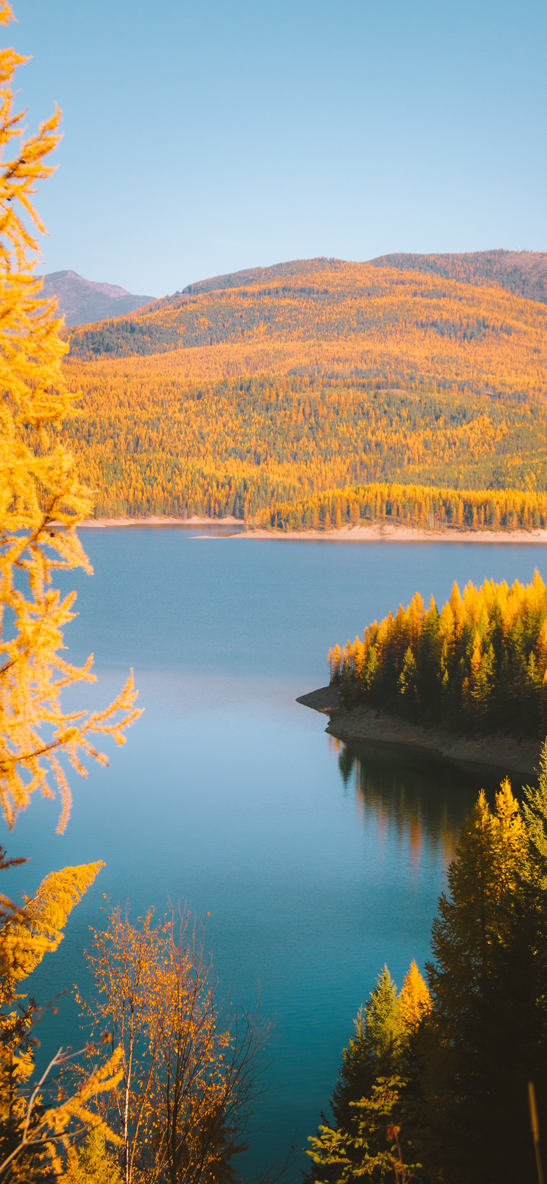 [2436×1125]自然 郊外 湖泊 美景 苹果手机壁纸图片
