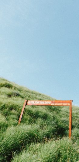 [2436x1125]自然美景 山皮 草地 女孩背影 苹果手机壁纸图片