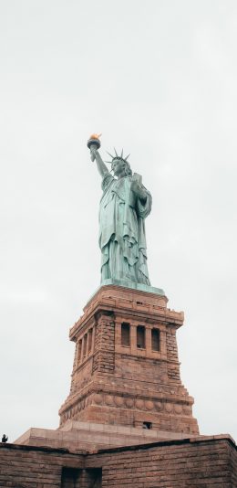 [2436x1125]自由女神像 旧金山 建筑 地标 苹果手机壁纸图片