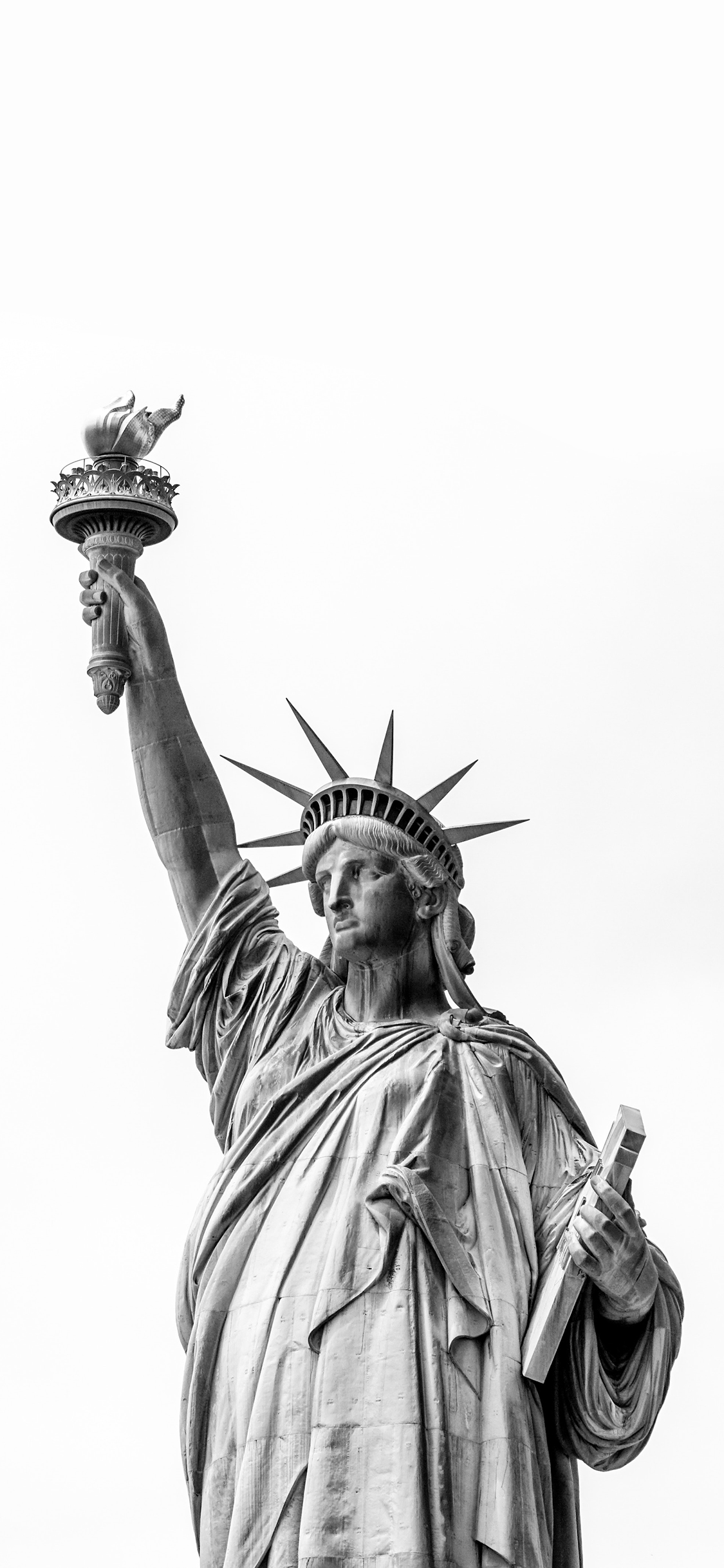 [2436×1125]自由女神像 雕刻 雕塑 美国 苹果手机壁纸图片