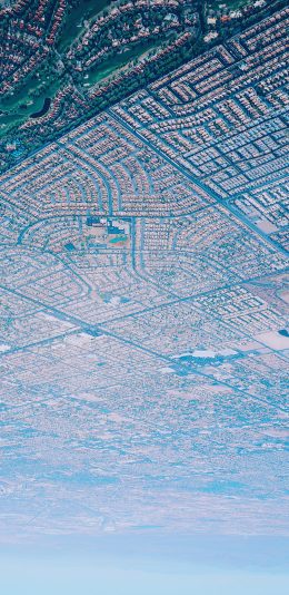 [2436x1125]航拍 城市 建筑 楼房 苹果手机壁纸图片