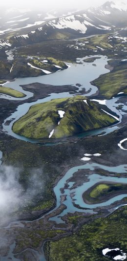 [2436x1125]航拍 自然 山河美景 壮观 苹果手机壁纸图片