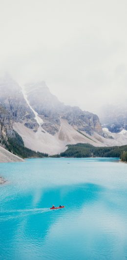 [2436x1125]色彩 唯美 湖泊 群山 苹果手机壁纸图片