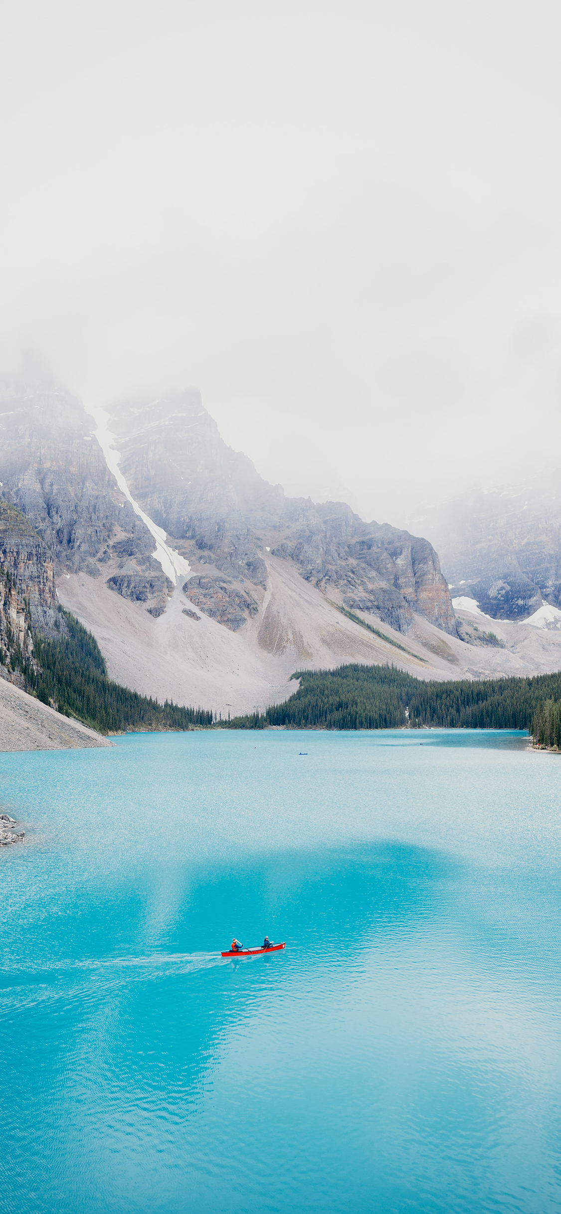 [2436×1125]色彩 唯美 湖泊 群山 苹果手机壁纸图片