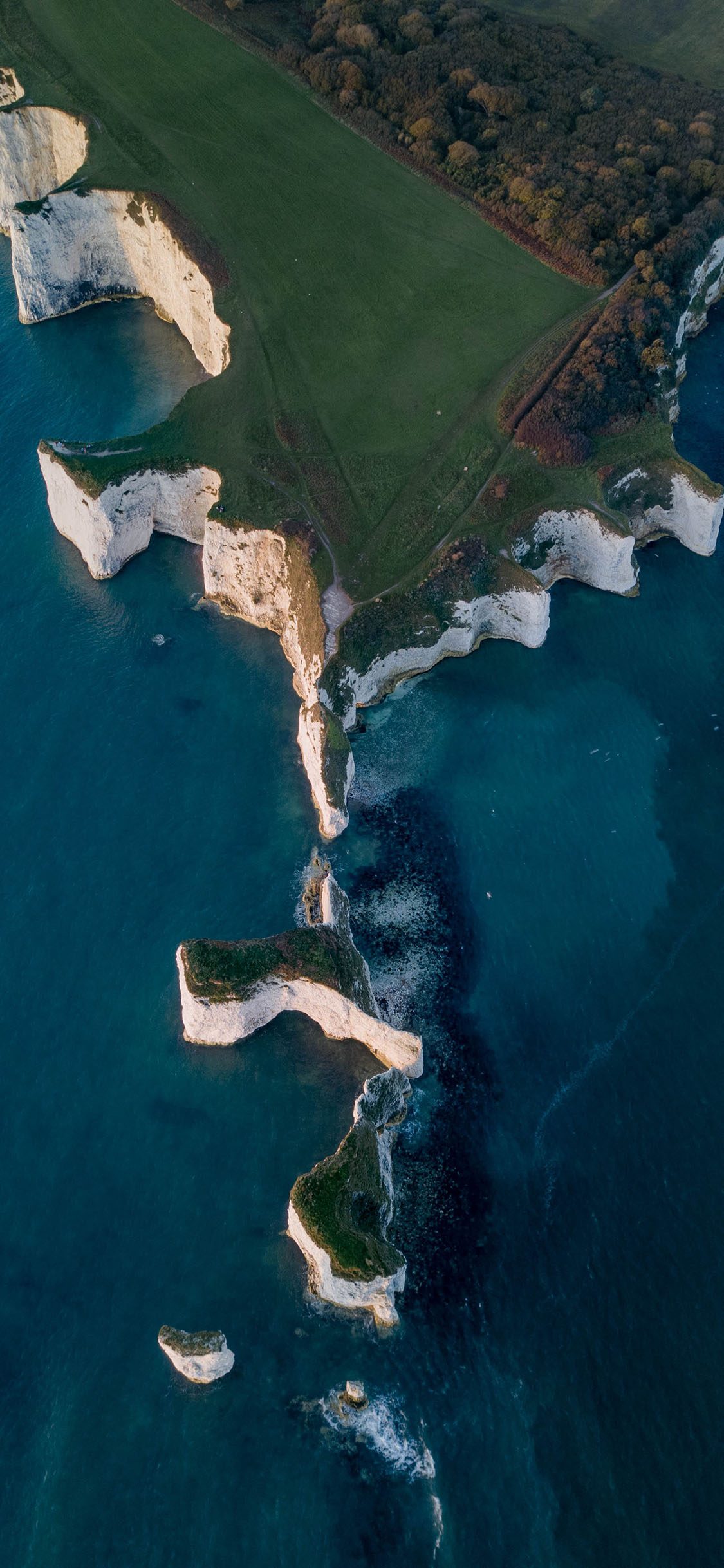 [2436×1125]英吉利海峡 多佛白崖 苹果手机壁纸图片
