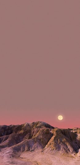 [2436x1125]荒漠 日落 黄昏 大自然 苹果手机壁纸图片