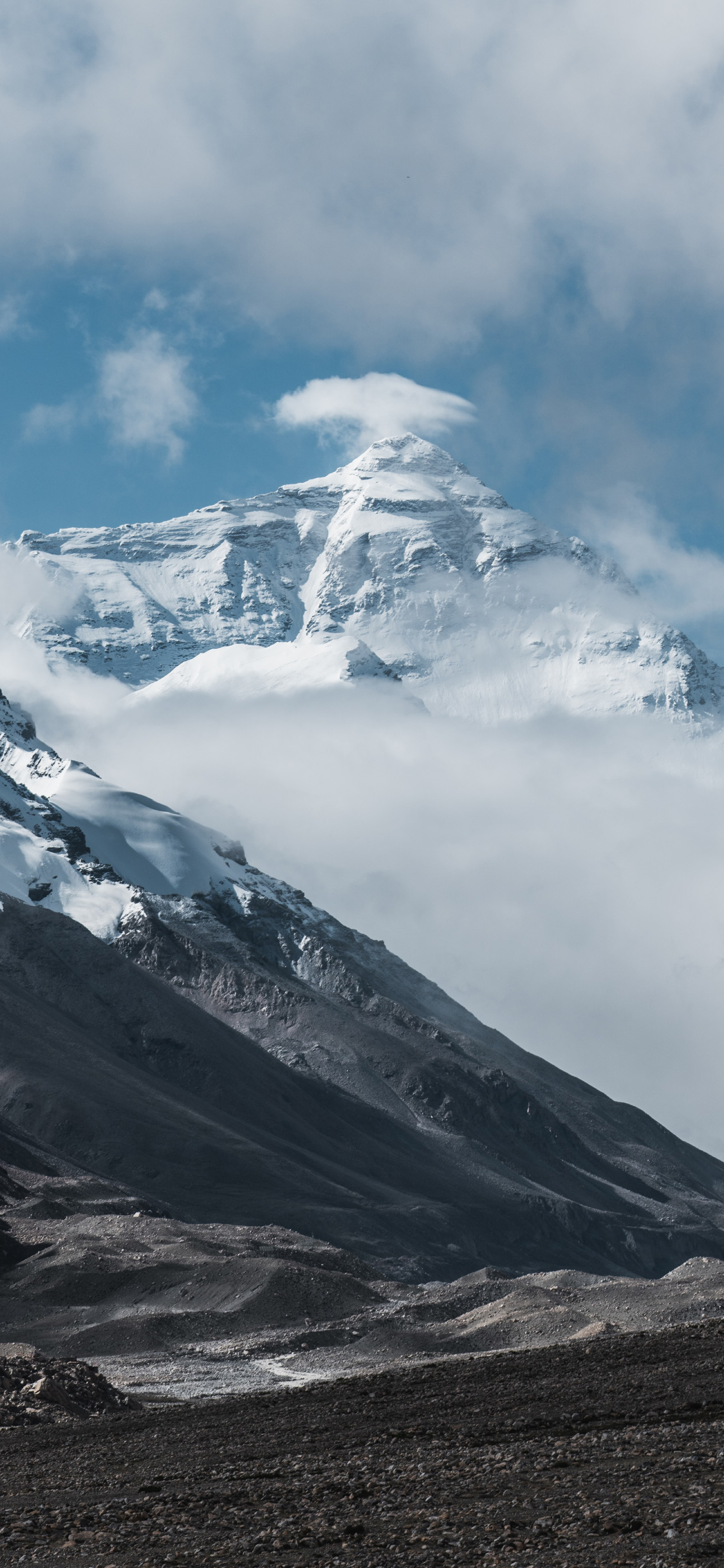 [2436×1125]蓝天 山峰 雪山 自然 苹果手机壁纸图片