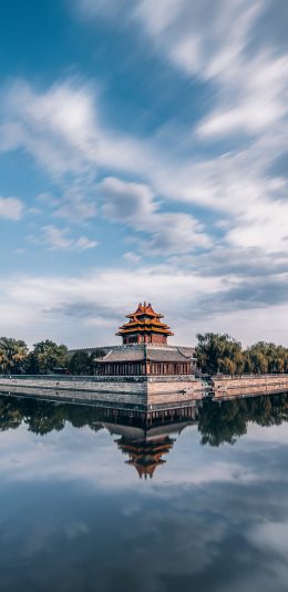 [2436x1125]蓝天 建筑 城楼 古代 景点 苹果手机壁纸图片