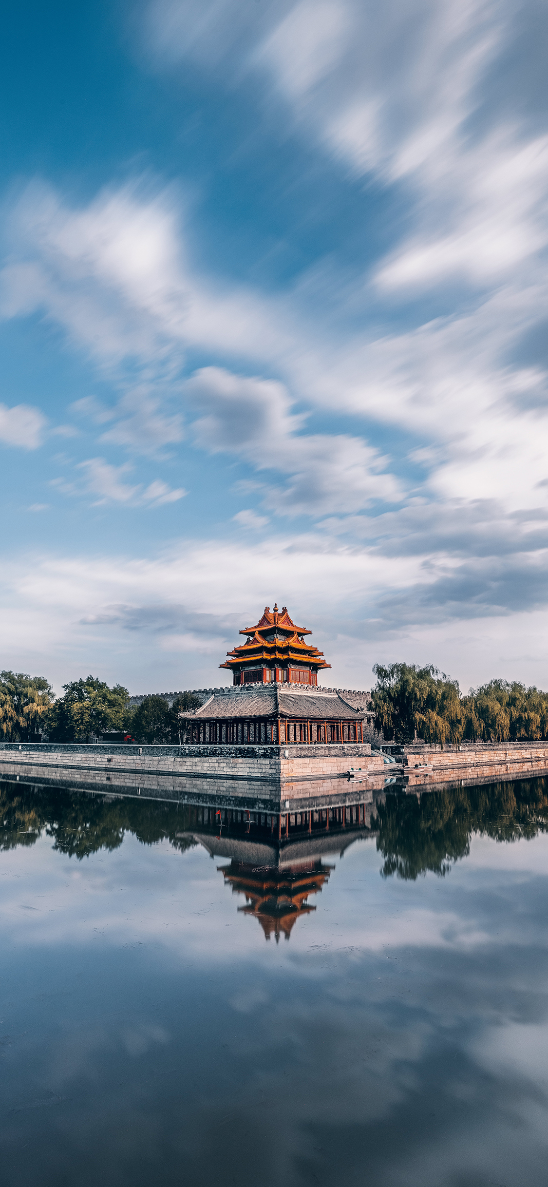 [2436×1125]蓝天 建筑 城楼 古代 景点 苹果手机壁纸图片