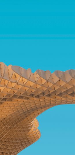 [2436x1125]蓝天 建筑 设计 创意 几何 苹果手机壁纸图片