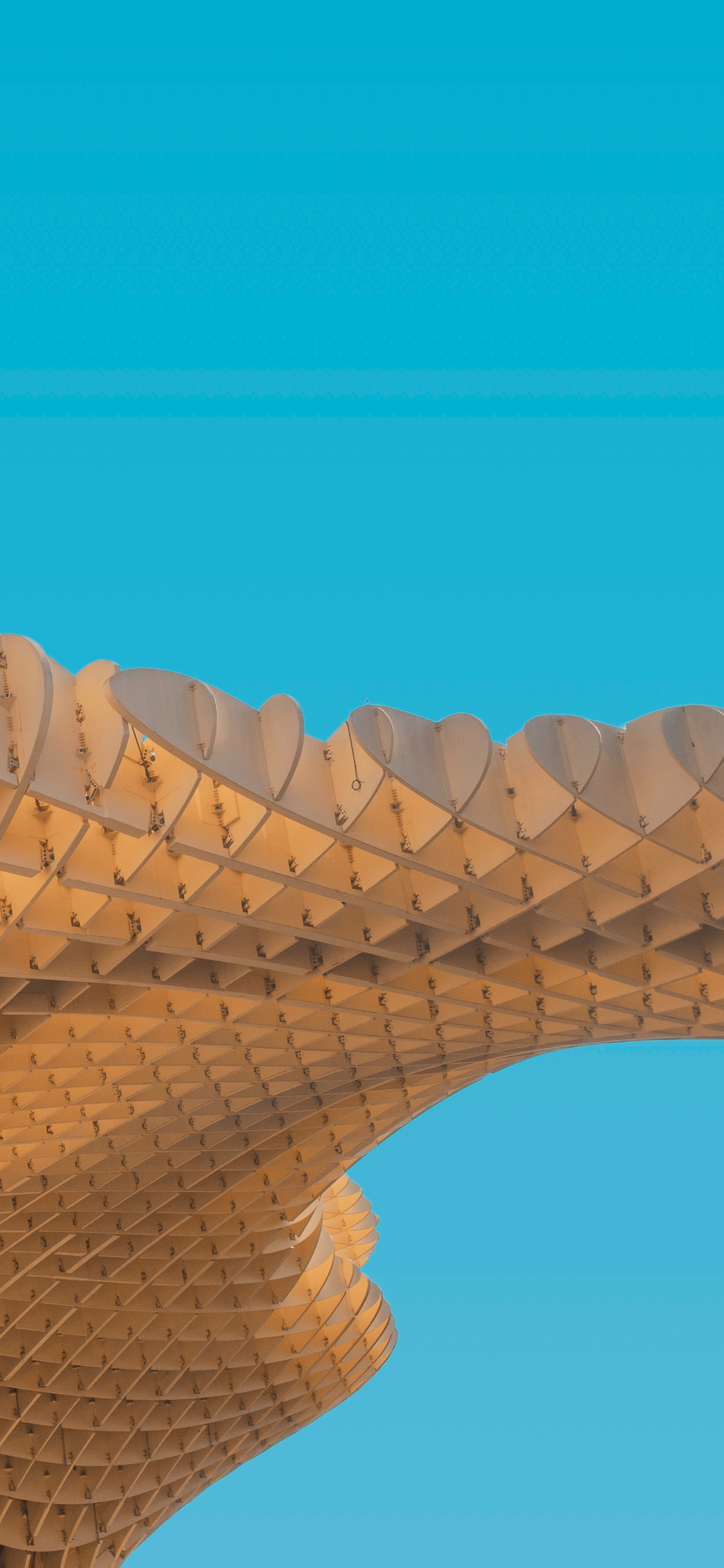 [2436×1125]蓝天 建筑 设计 创意 几何 苹果手机壁纸图片