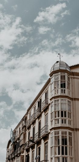 [2436x1125]蓝天 白云 建筑 欧式 苹果手机壁纸图片