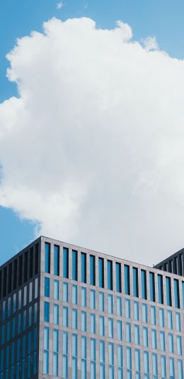 [2436x1125]蓝天 白云 建筑 高楼 苹果手机壁纸图片