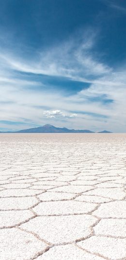 [2436x1125]蓝天 白云 旱地 干裂 苹果手机壁纸图片