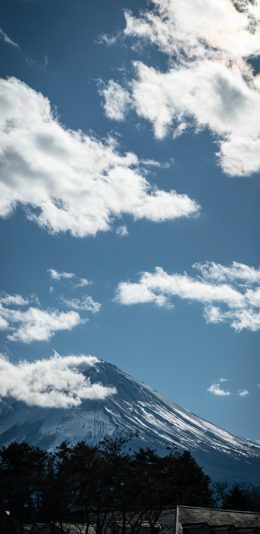 [2436x1125]蓝天 高山 白云 远眺 苹果手机壁纸图片