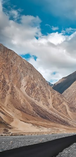 [2436x1125]蓝天白云 山峰 自然 美景 苹果手机壁纸图片