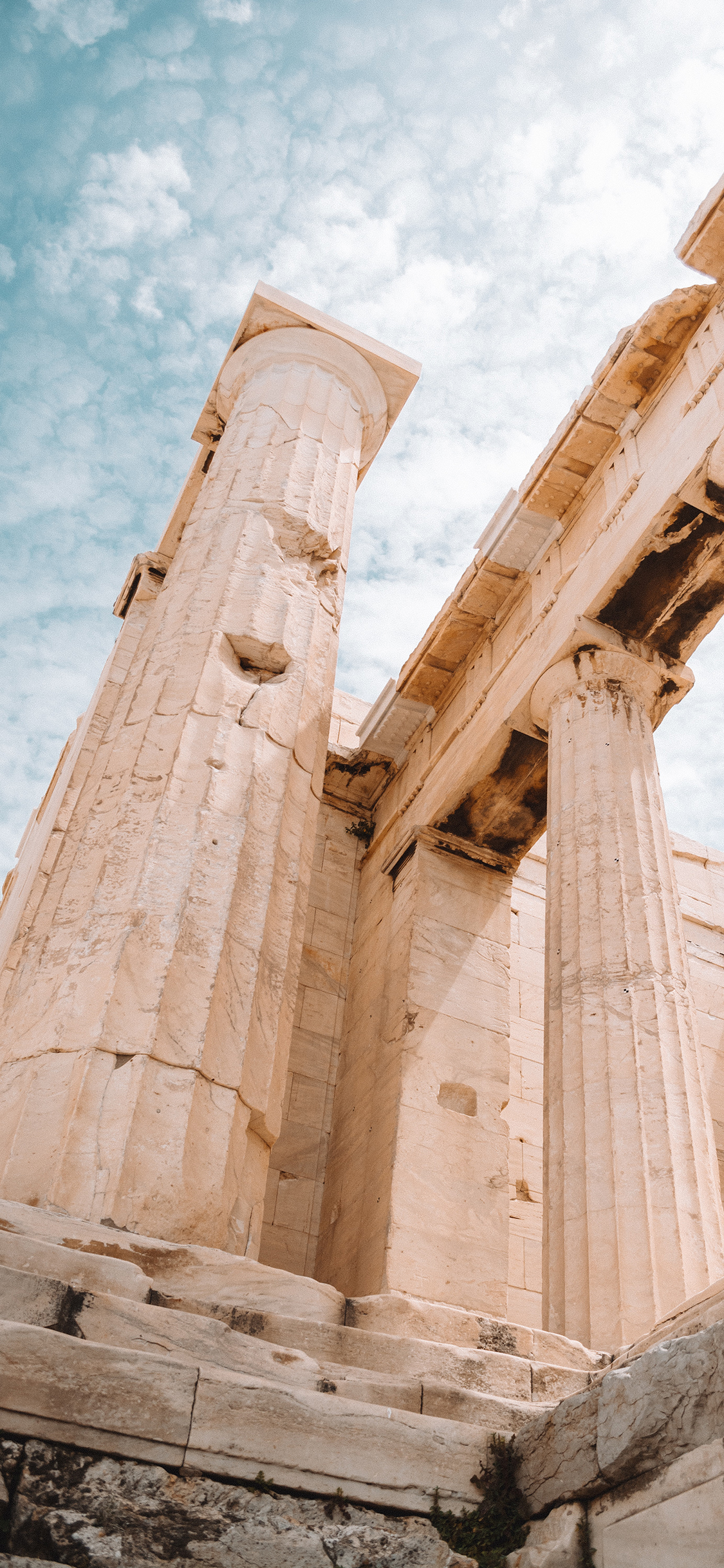 [2436×1125]蓝天白云 建筑 景点 遗迹 苹果手机壁纸图片