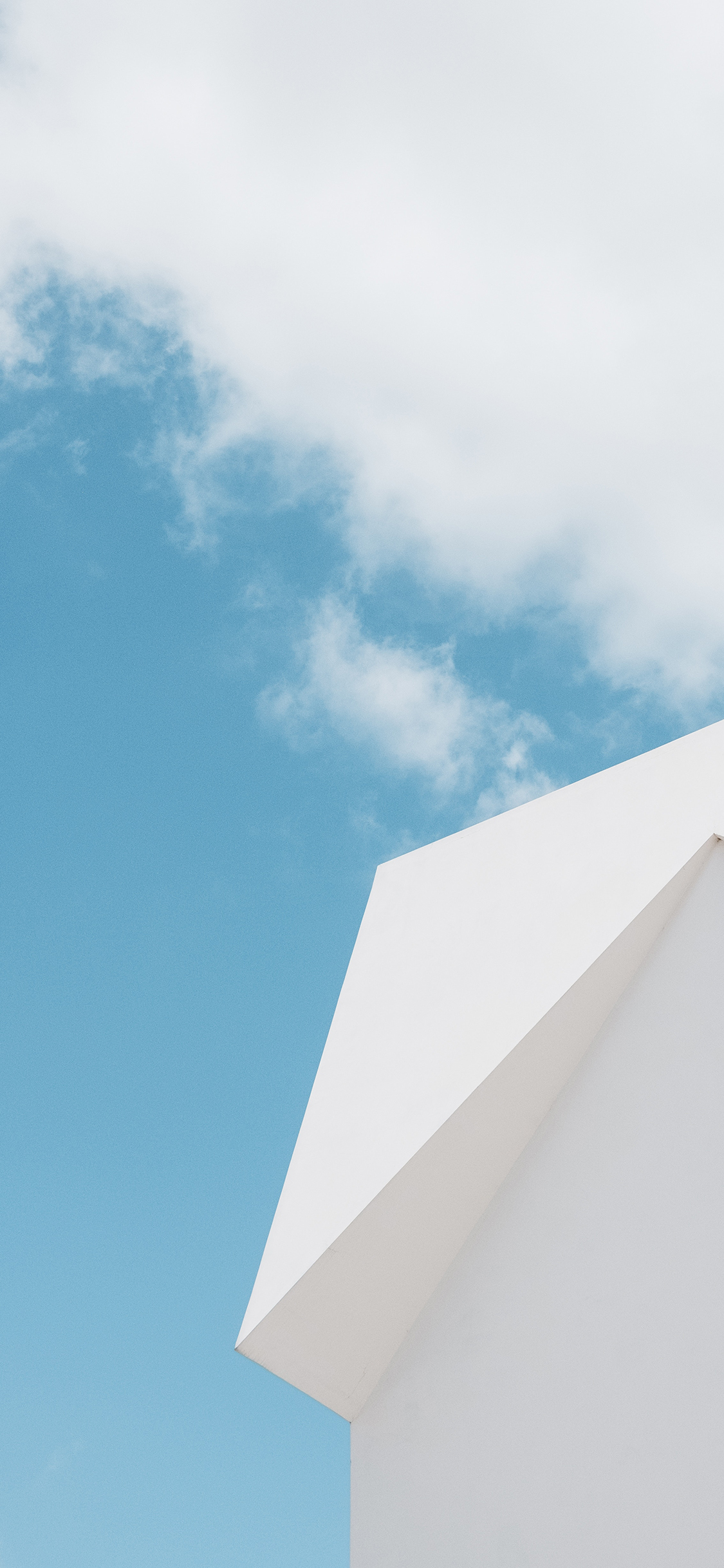 [2436×1125]蓝天白云 建筑 楼房 苹果手机壁纸图片