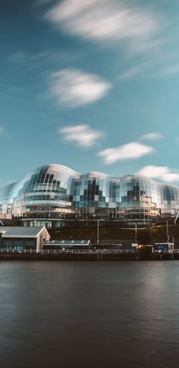 [2436x1125]蓝天白云 建筑 设计 城市 苹果手机壁纸图片