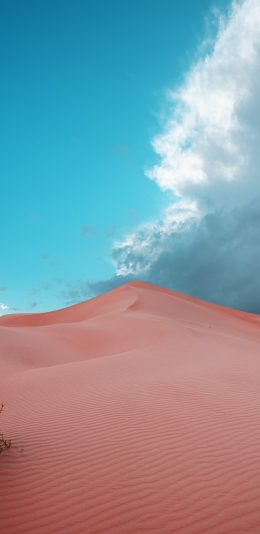 [2436x1125]蓝天白云 沙漠 荒漠 苹果手机壁纸图片