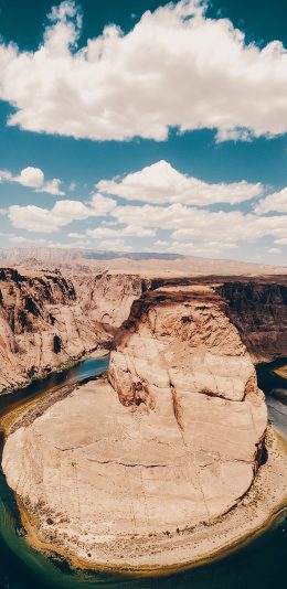 [2436x1125]蓝天白云 自然美景 山丘 湖水 苹果手机壁纸图片