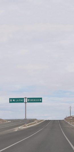 [2436x1125]路 路牌 指示 小清新 方向 太空 苹果手机壁纸图片