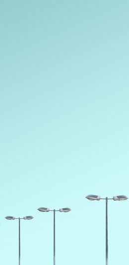 [2436x1125]路灯 天空 清新 苹果手机壁纸图片