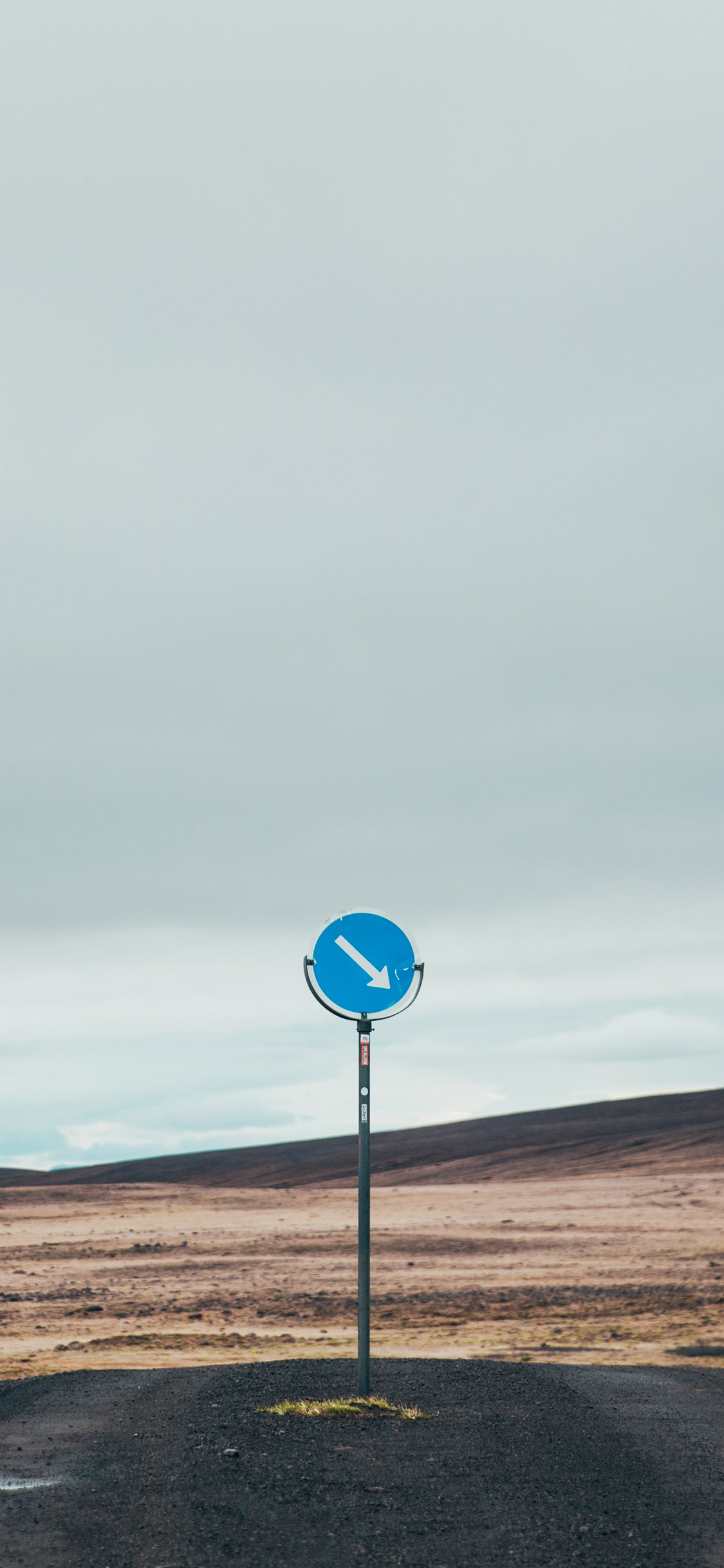 [2436×1125]路牌 标志 箭头 指示 苹果手机壁纸图片