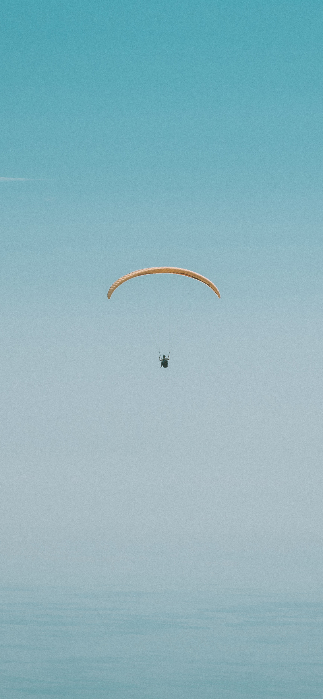 [2436×1125]跳伞 风景 天空  降落 苹果手机壁纸图片
